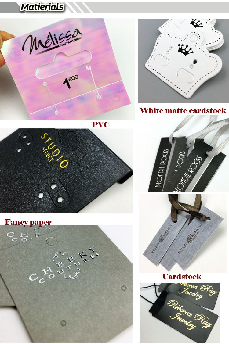 PVC Jewelry Hang Tags